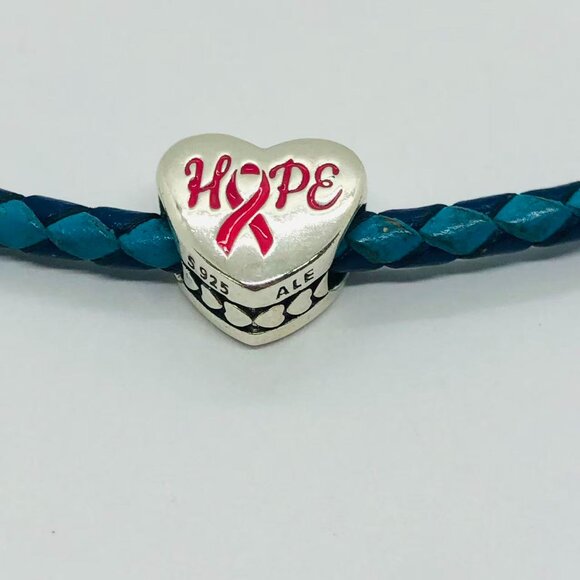 ✨✨Pandora Cancer Awareness Hope Pink Ribbon Heart Charm - Picture 4 of 5